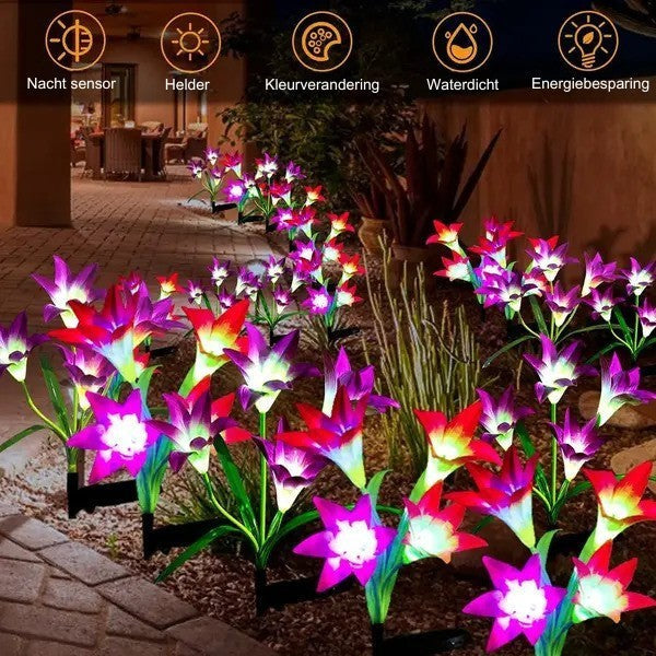 SunBloom Solar-Sonnenblumen-Gartenleuchten