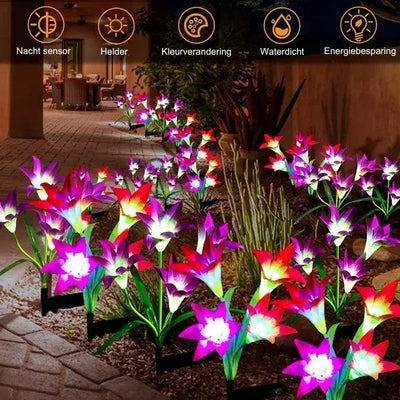 SunBloom Solar-Sonnenblumen-Gartenleuchten
