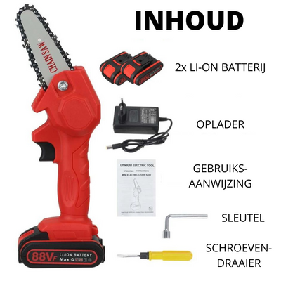 CHAINCUT PRO – Elektrische Akku-Kettensäge – Leicht & leistungsstark für Gartenarbeiten