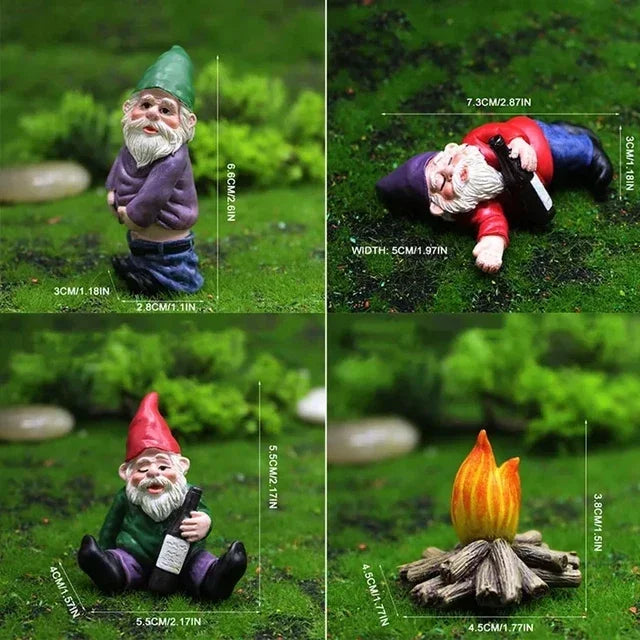 TipsyGnomes Lustige Betrunkene Gartenzwerge