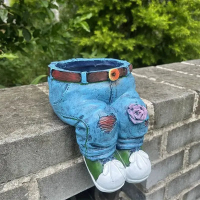 DenimBloom – Blumentopf in Jeans-Form