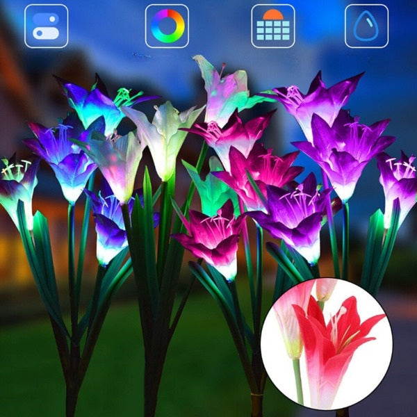 SunBloom Solar-Sonnenblumen-Gartenleuchten